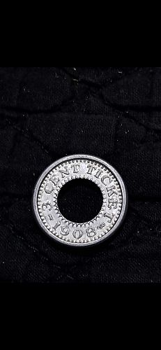 1908 3 Cent Ticket Token - Municipal Traction Co, Cleveland, OH