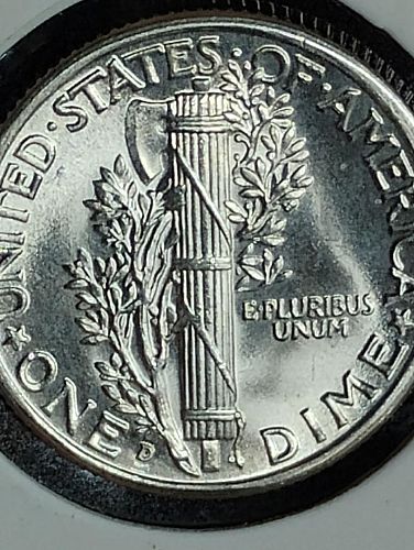 1940-D MERCURY DIME MS-65 FSB