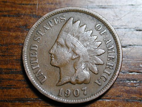 1907 Indian Head penny Cent NICE