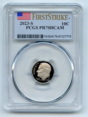 2023  S  PROOF ROOSEVELT DIME  -- PF 70  --  FIRST STRIKE