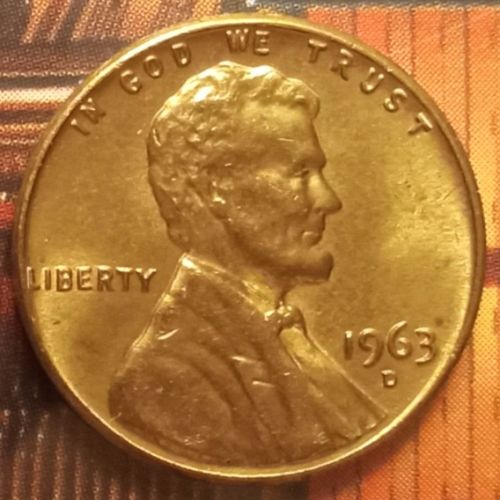 1963 D LINCOLN CENT AU
