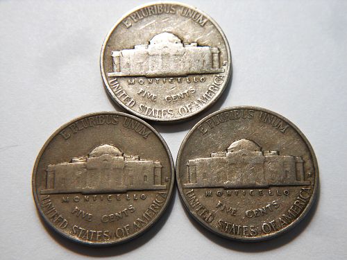 *Set of 3* 1939-S Jefferson Nickels