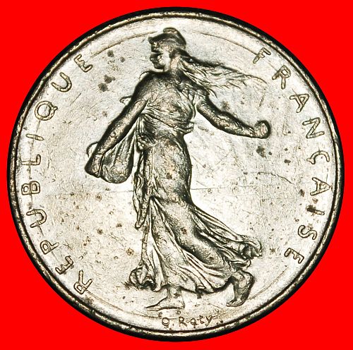 Ⰿ SUN (1960-2001): FRANCE★1 FRANC 1991! SOWER ERROR! DOLPHIN! NOT STANDARD ALIGNMENT!