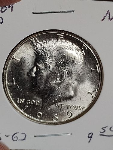 1969-D KENNEDY HALF DOLLAR MS-62  40% SILVER