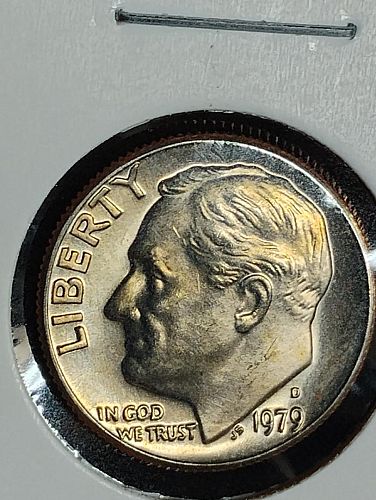 1979-D ROOSEVELT DIME MS-66 FULL TORCH TONED