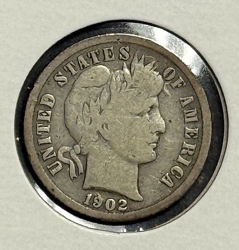 1902-S Barber Dime, VG (11202)