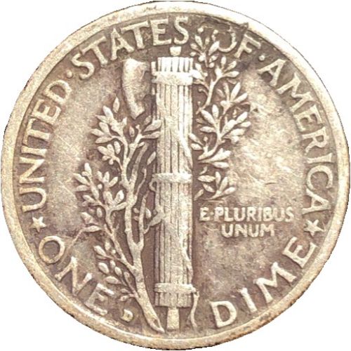 1929-D Mercury Dime Silver Coin - VF (Very Fine) condition