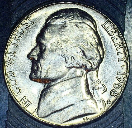1968-S JEFFERSON NICKEL BU or Better