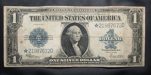 1923 $1.00 Silver Certificate STAR Note