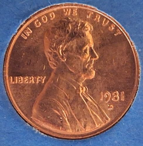 1981 D LINCOLN CENT BU