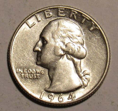 1964 D Washington Quarter, BU