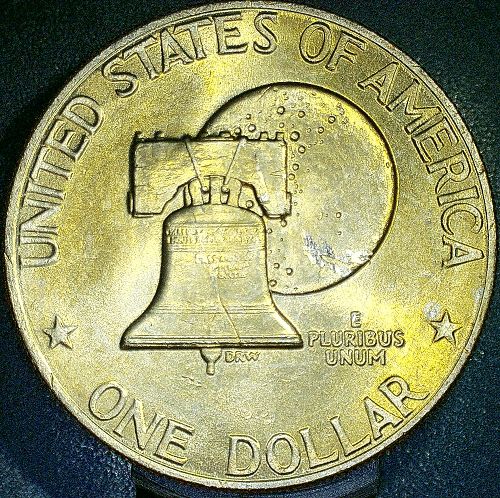 1976 P Eisenhower Dollars: Type 2 BU or Better Die Clash Reverse