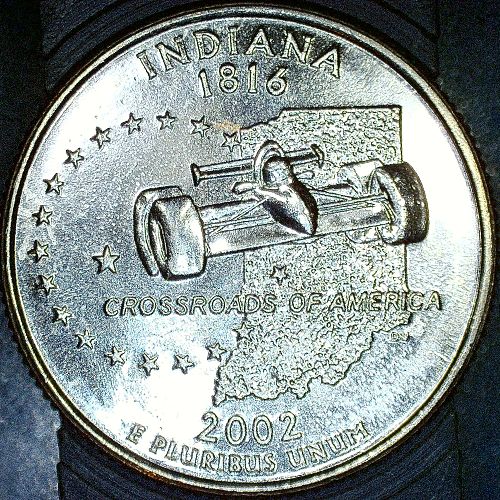 2002 P Indiana 50 States and Territories Quarter BU or Better