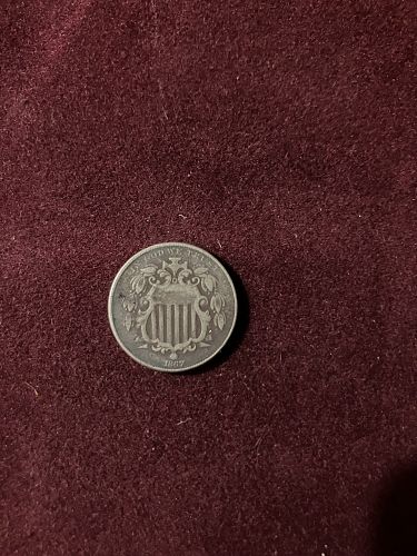 1867-P Shield Nickel Type 2
