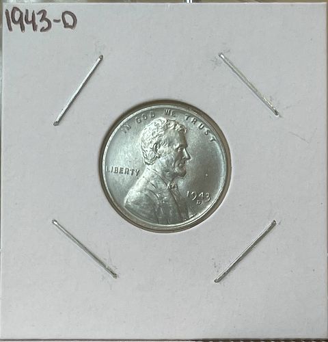 1943-D Lincoln Wheat Steel Cent &bull; Choice Brilliant Uncirculated Condition