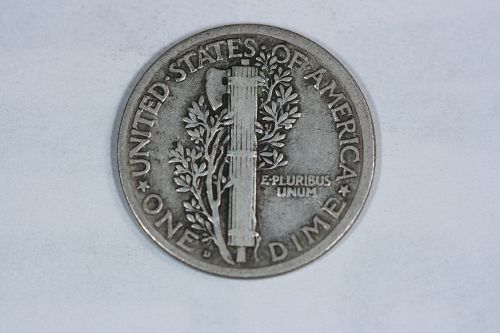 1919 D Mercury Dime VF