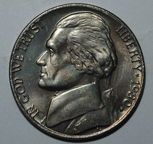 1980 P Jefferson Nickel  B014