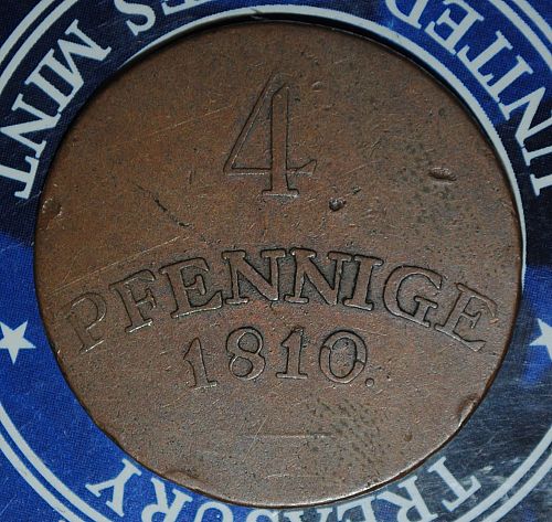 German States SAXE-WEIMAR-EISENACH 4 Pfennig 1810