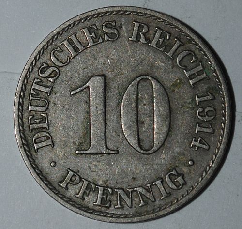 German 10 Pfennig 1914 A