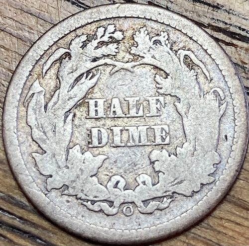 1860-O half dime in GOOD condition