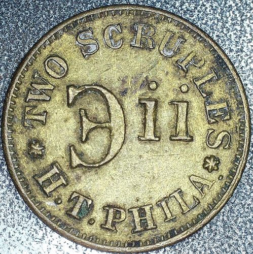 New York, NY Two Scruples H.T. Phila H. Troemner Token TC-665004 - For ...