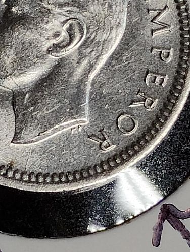 1942 NEW ZEALAND 3-PENCE SILVER, 6-DIE CRACKS OBVERSE / REVERSE ERROR COIN MS-65