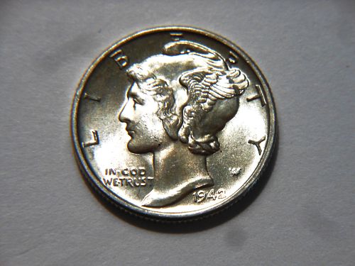 1942-P Silver Mercury Dime