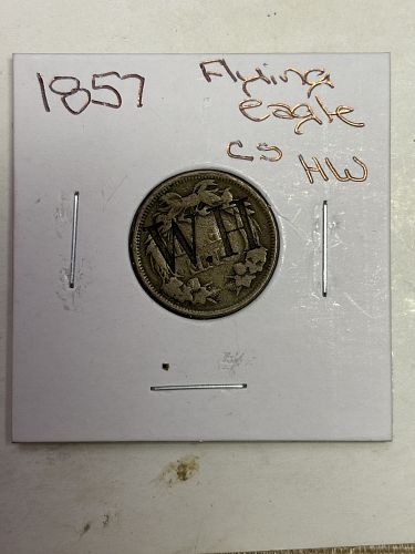 1857 P Flying Eagle Cent Small Cents Counterstamped
