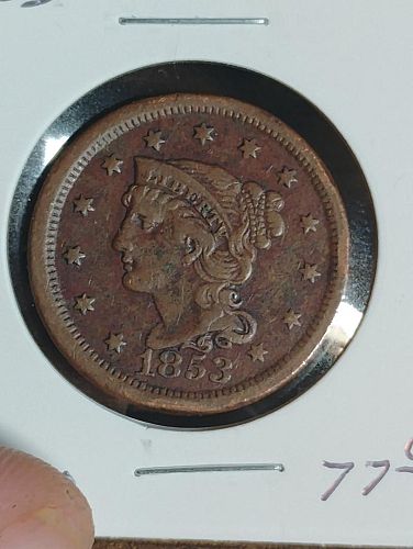 1853 LARGE CENT XF-40