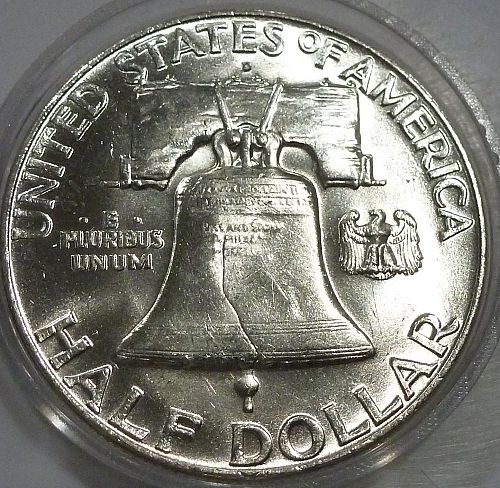 1962-D Gem Brilliant Uncirculated Franklin Half Dollar W-Full Bell Lines ( 65-V)