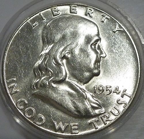 1954-P Gem Brilliant Uncirculated Franklin Half Dollar ( 65-E)