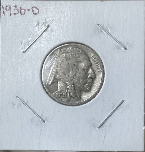 1936-D Buffalo Nickel
