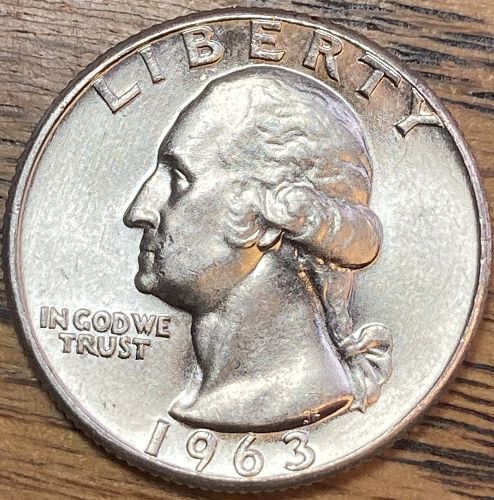 1963 Washington quarter in UNCIRCULATED condition