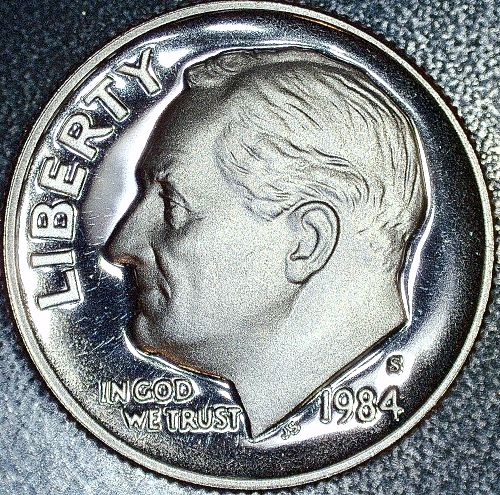 1984 S Roosevelt Dime Proof DCAM