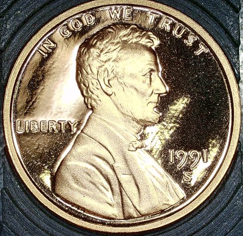 1991 S Lincoln Memorial Cent Proof DCAM