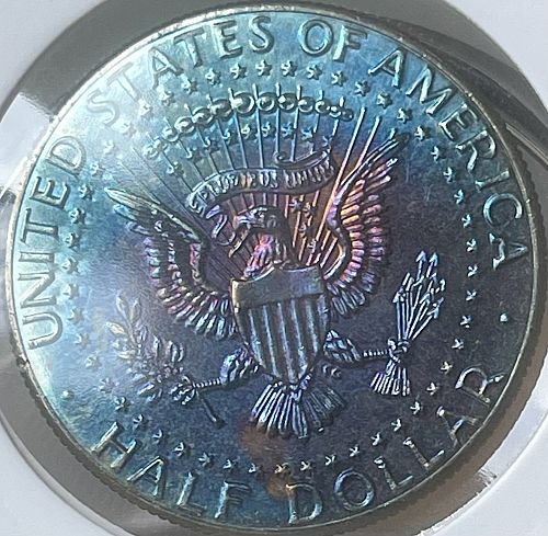 2023-D Colorfully Toned Kennedy Clad Half Dollar