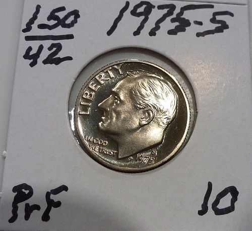 1975-S GEM Brilliant Proof Roosevelt Dime (150-42)