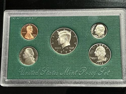 1998-S US Mint Proof Set - 5 Coins - Own a Piece of History!