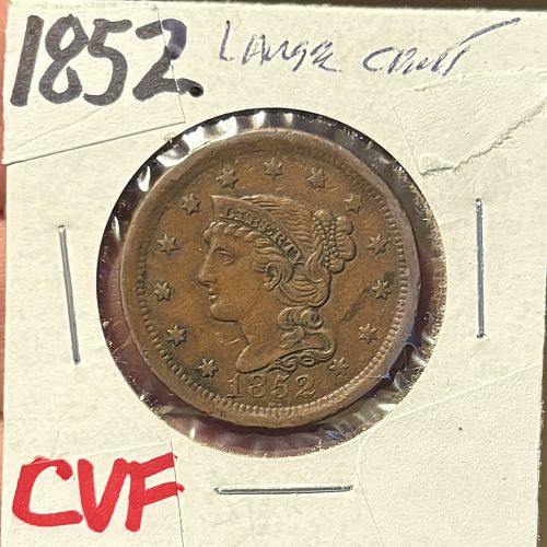 1852 Large Cent