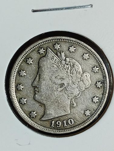 1910 LIBERTY HEAD (V) NICKEL VF-20