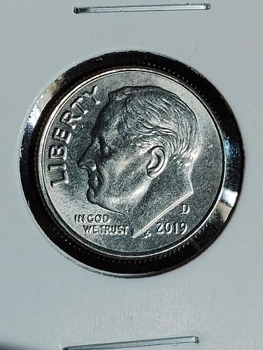 2019-D ROOSEVELT DIME MS-63, FULL TORCH