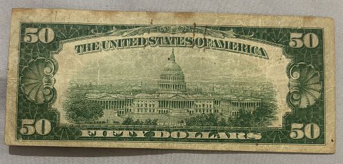 US Paper Money $50 1928 Gold Certificate STAR * RARE REPLACEMENT NOTE
