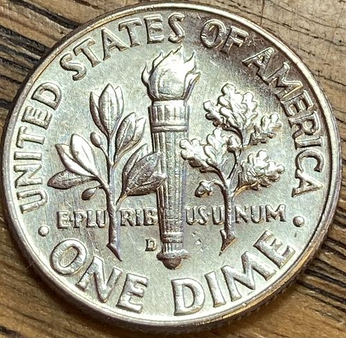 1964D Roosevelt dime in UNCIRCULATED condition