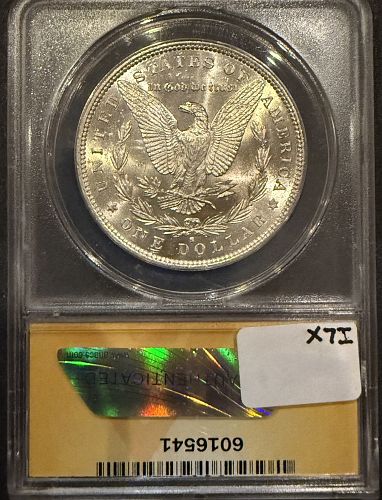 1890-S Morgan Silver Dollar MS60, ANACS (11781)