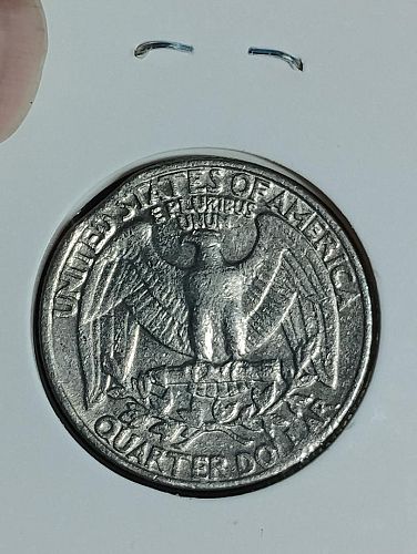 1981-P  WASHINGTON QUARTER CLIP ERROR COIN VF-20
