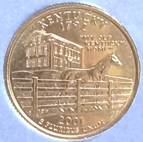 2001 P KENTUCKY STATEHOOD QUARTER  AU