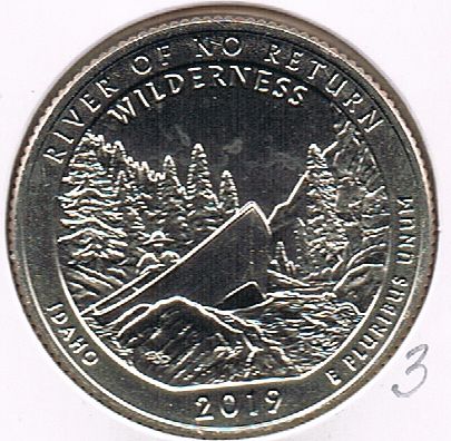 25 Cents / Quarter 2019 S River of No Return Wilderness, Idaho