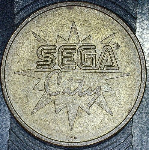 Sega City Arcade Game Token 22mm Token