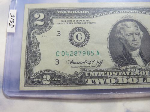 1976  $2 FEDERAL RESERVE NOTE - GREEN SEAL - LOTJ515