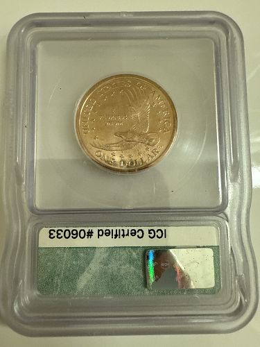 2000 (W) $1 SILVER EAGLE ICG MS70 & SACAGAWEA DOLLAR MILLENNIUM COIN SET LABELS